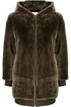 YVES SALOMON Hooded shearling coat