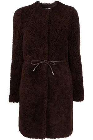 YVES SALOMON Belted shearling coat