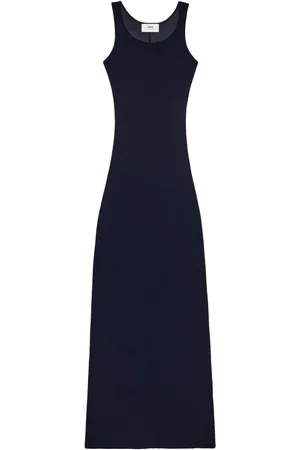 Ami Ribbed jersey sleeveless maxi dress
