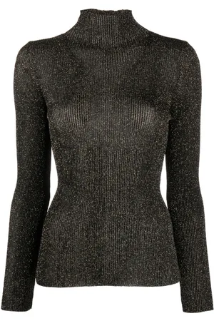 Twin-Set Long-sleeved glitter T-shirt