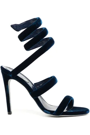 RENE CAOVILLA Cleo 100mm velvet-finish sandals