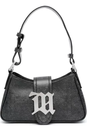 MISBHV Small logo-plaque leather shoulder bag