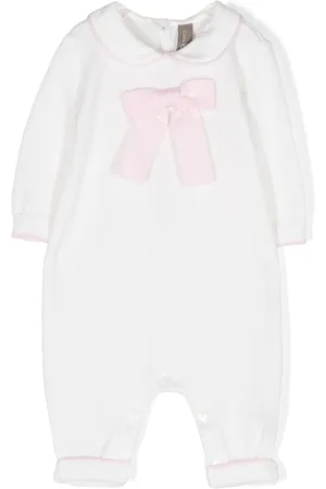LITTLE BEAR Bow-detail knitted romper