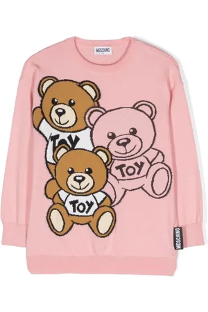 Moschino Teddy Friends cotton-wool jumper