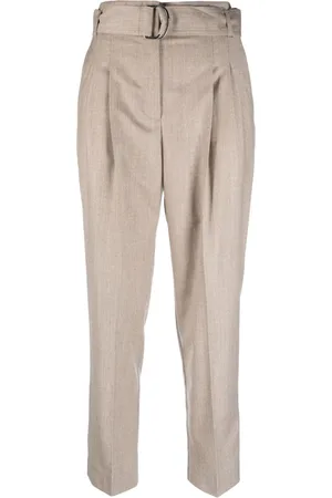HUGO BOSS High-waist belted cropped trousers