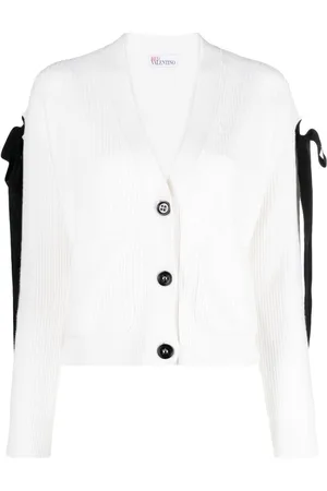 RED Valentino Bow-embellished V-neck cardigan