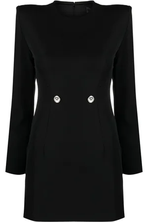 VERSACE Hourglass grain-de-poudre minidress