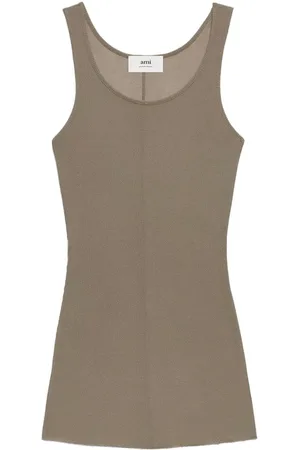 Ami Scoop-neck sleeveless tank top
