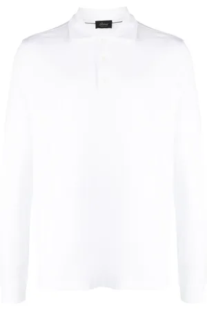 BRIONI Long-sleeved cotton polo shirt