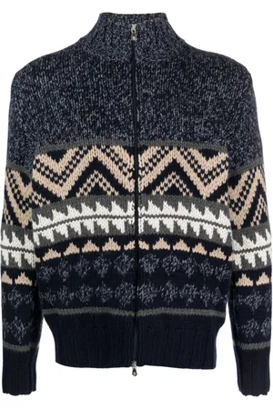 Brunello Cucinelli Intarsia-knit cashmere cardigan