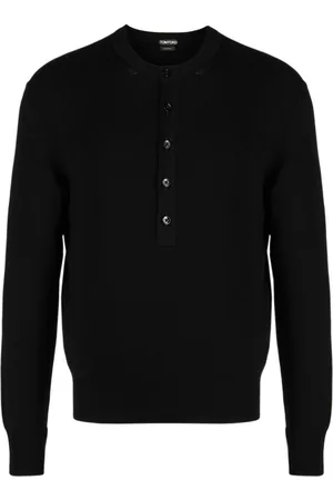 Tom Ford Fine-knit silk Henley top