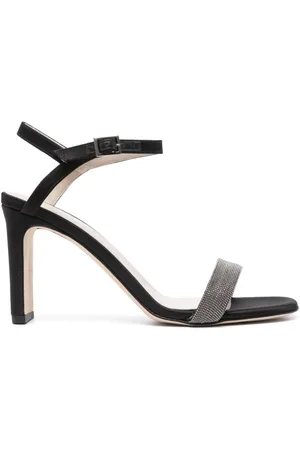 Fabiana Filippi 100mm bead-embellished leather sandals