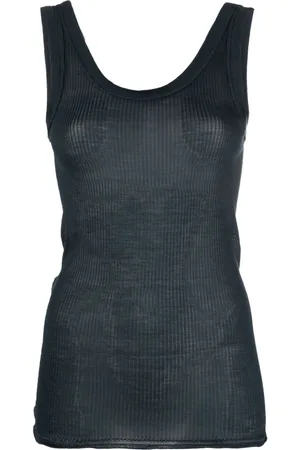 LEMAIRE Ribbed silk jersey tank top
