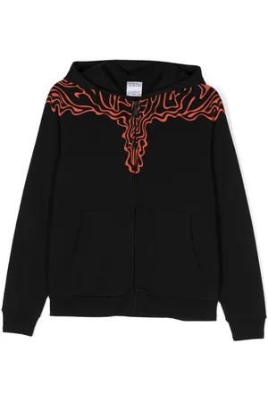 MARCELO BURLON Wings-print organic cotton hoodie