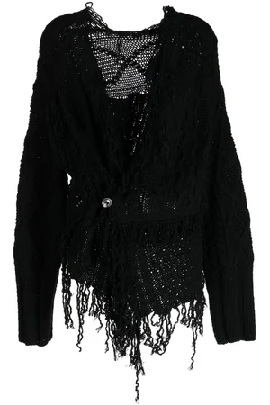 Muller Of Yoshiokubo Distressed asymmetric cardigan