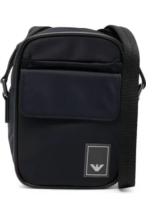Emporio Armani Travel Essentials logo-patch messenger bag