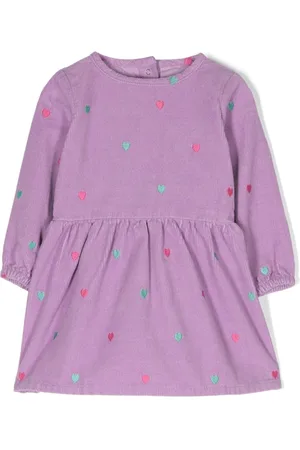 Stella McCartney Heart-embroidered corduroy dress