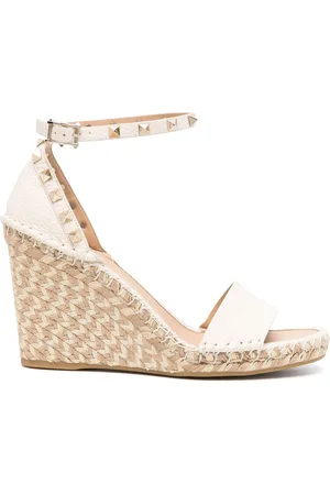 VALENTINO GARAVANI Rockstud 105mm wedge espadrilles