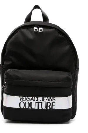 VERSACE Iridescent logo-print zip-up backpack