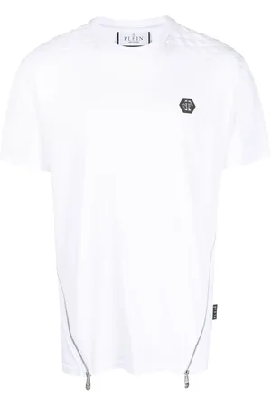 Philipp Plein Logo-patch zip-detailing T-shirt