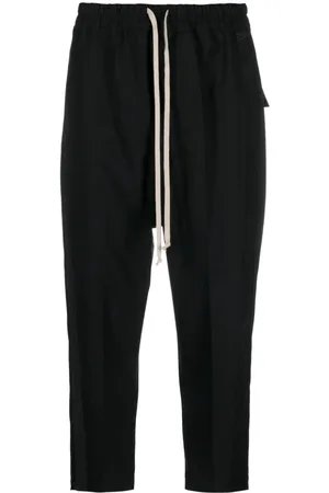Rick Owens Side-stripe cropped trousers