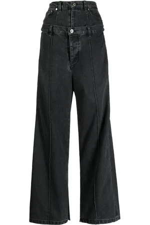 Rokh Layered-effect wide-leg jeans