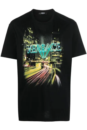 VERSACE Logo-print cotton T-shirt