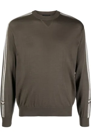 Emporio Armani Intarsia-knit virgin wool jumper