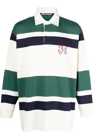 Palm Angels Striped cotton polo shirt