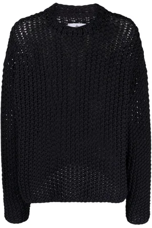 Stone Island Logo-print long-sleeve macramé jumper