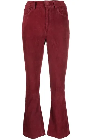 Paula Zircon suede flared trousers