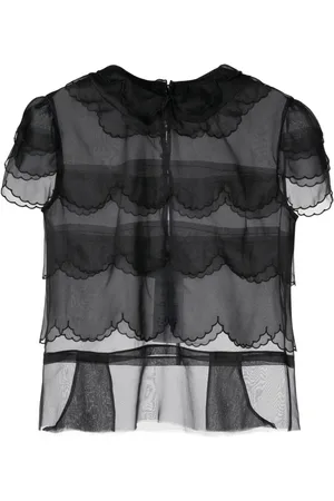 Maison Margiela Flounced silk blouse