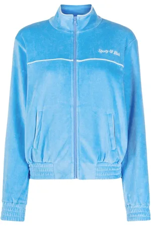 Sporty & Rich Towelling-finish logo-embroidered jacket