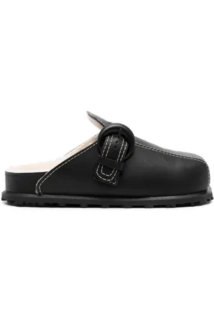 Marine Serre Leather slide sandals
