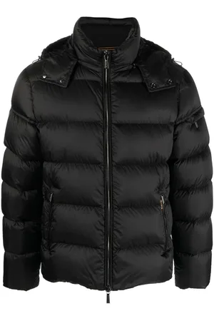 MOORER Detachable-hood padded-design jacket