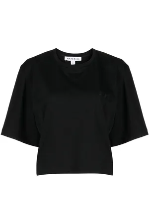 MATÉRIEL by Aleksandre Akhalkatsishvili Logo-embroidered crop T-shirt
