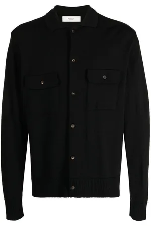PRINGLE OF SCOTLAND Spread-collar fine-knit cardigan