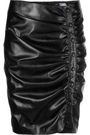 Karl Lagerfeld Draped-design button-down skirt