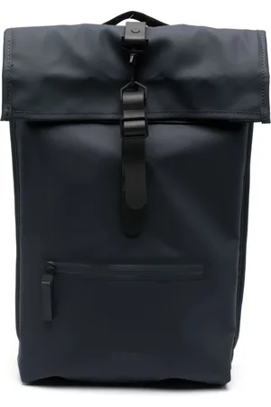 Rains Rolltop logo-debossed backpack