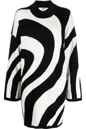 Msgm Graphic-print wool dress