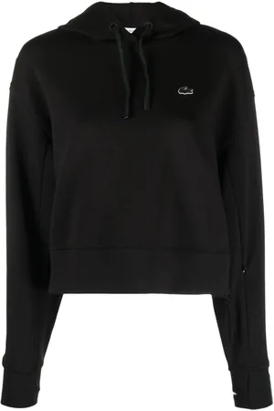 Lacoste Embroidered-logo thumb-slot hoodie