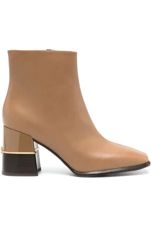 Tory Burch Double T 75mm leather ankle boots