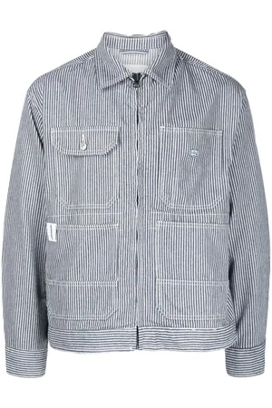 Chocoolate Logo-patch stripe-pattern jacket