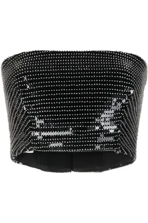GEMY MAALOUF Sequined cropped top