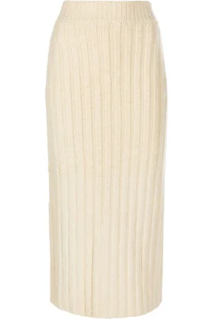 Jil Sander Ribbed-knit wool midi skirt