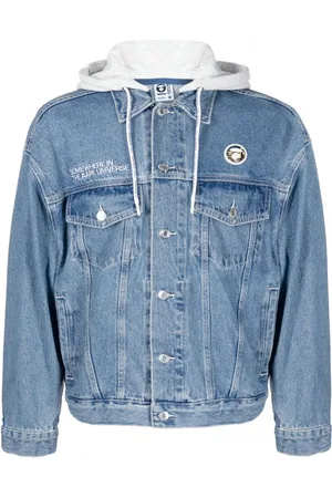 A Bathing Ape Logo-patch cotton denim jacket