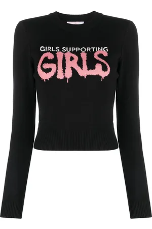 Chiara Ferragni Intarsia-knit slogan jumper