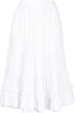 Comme des Garçons Tiered cotton midi skirt