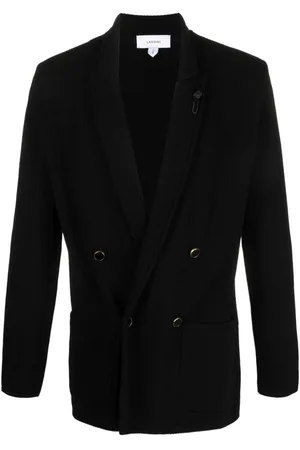 LARDINI Knitted double-breasted blazer