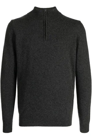 PRINGLE OF SCOTLAND Quarter-zip merino-cashmere jumper